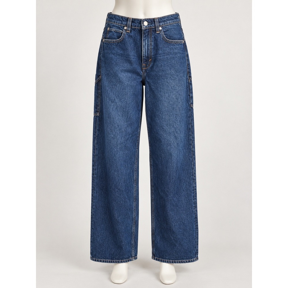 Free People Dark Wash High Rise Wide Leg Jeans Women's Denim Women's 29 Size 8
